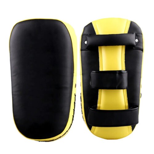 Durable boxing kick shield for training.