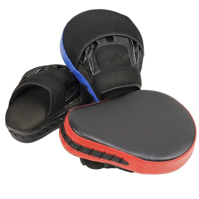 Durable boxing focus pads for punch training and impact absorption.