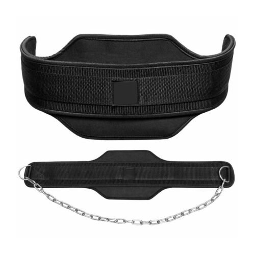 Adjustable Nylon Dipping Belt for weightlifting, designed for secure attachment of extra weight during exercises.