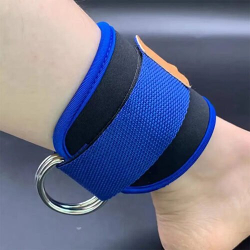 Customizable ankle straps for gym machines, pair.