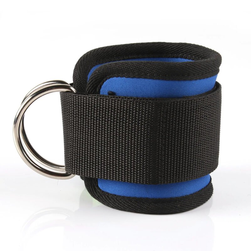 Customizable gym ankle straps pair for leg exercises.