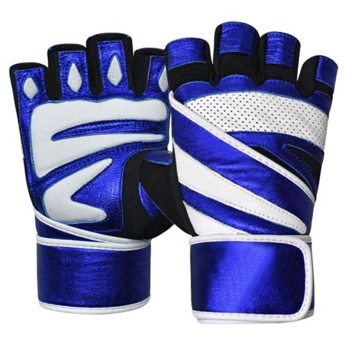 Fitness gym weight lifting gloves for enhanced grip and protection.