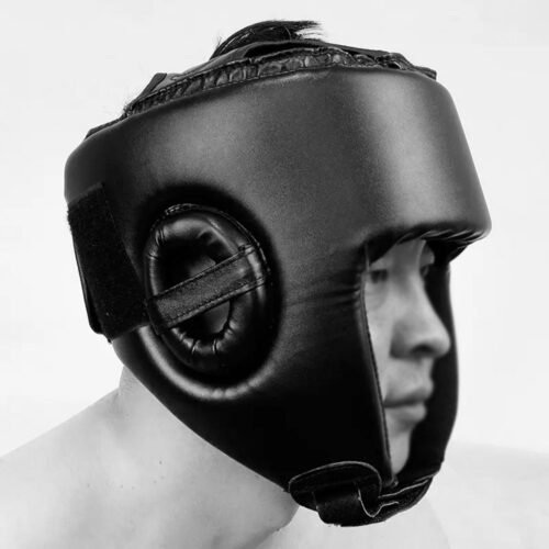 Durable head guard for boxing training and competition.