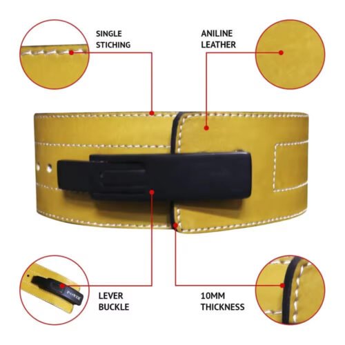 Durable heavy duty power lifting belt for enhanced lifting performance.