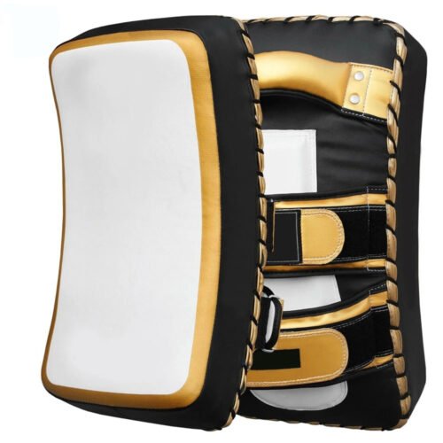 Durable kick shield pad for martial arts training.