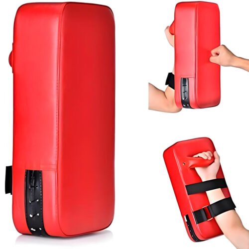 Durable kick shields for MMA training.