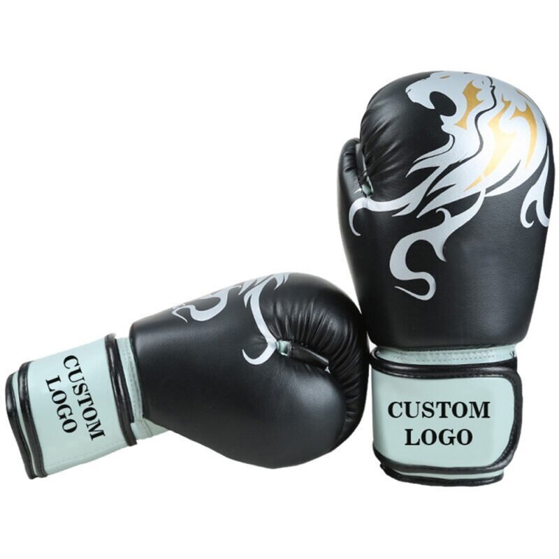 Durable PU leather boxing gloves for children.