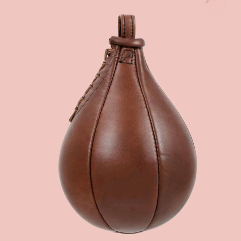 Men’s leather speed bag for enhanced boxing performance.