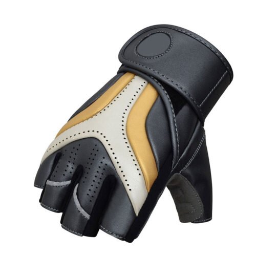 Durable non-slip palm weightlifting gloves for improved stability.