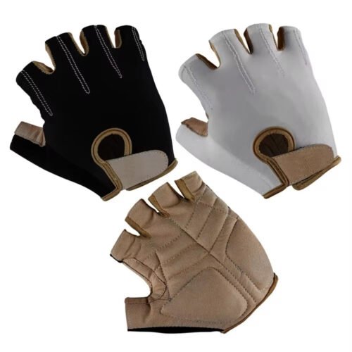 Fashionable fingerless outdoors exercise gloves for enhanced grip.