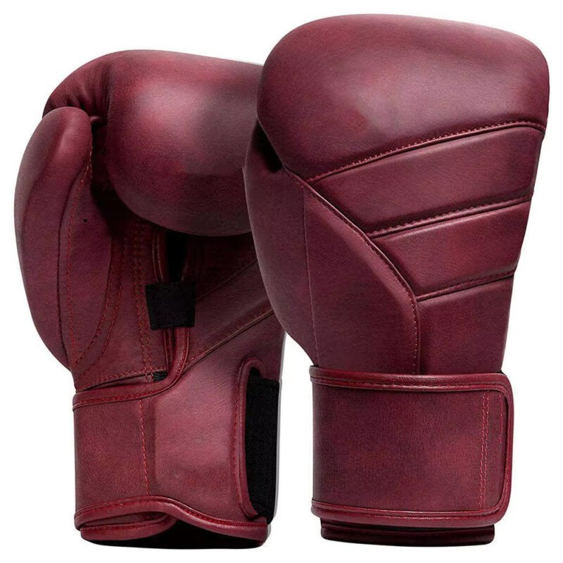 Durable PU leather boxing gloves for training and sparring.