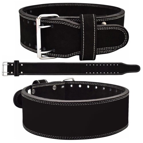 Durable power lifting belt for optimal back support and performance.