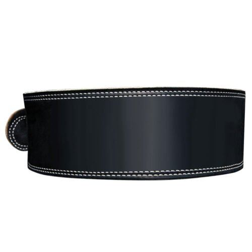 Durable steel buckle powerlifting belt for serious athletes.