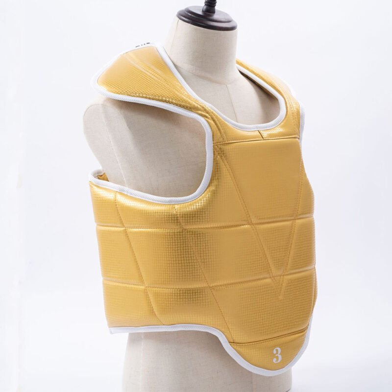 Lightweight Taekwondo chest guard for enhanced mobility.