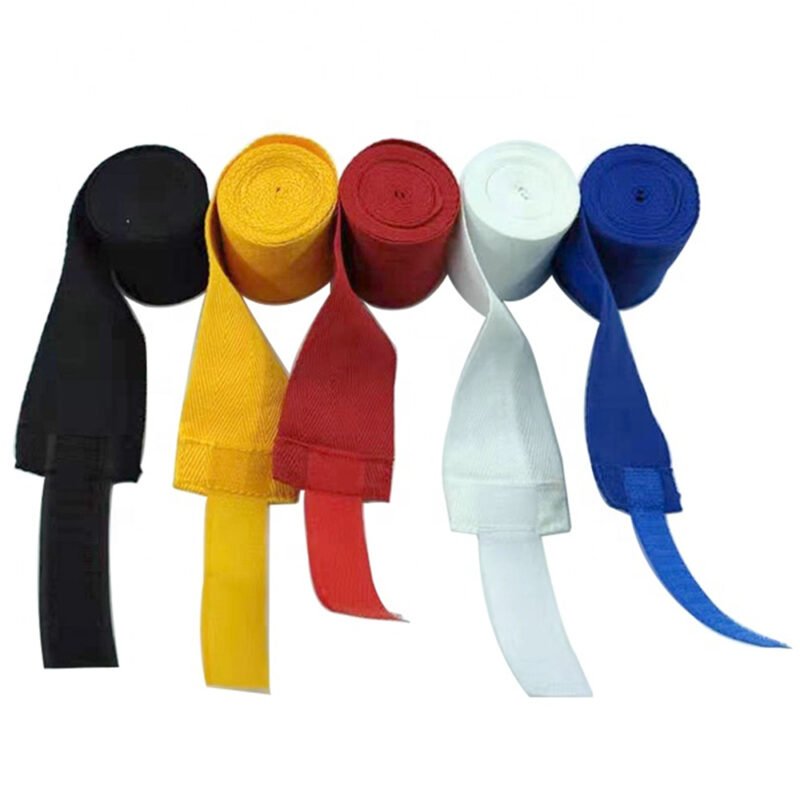 Durable kickboxing hand wraps for maximum wrist support.